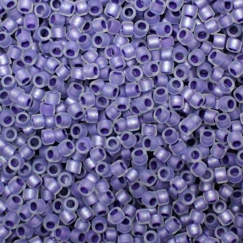 Toho Treasure Size 11 5g - Frost Met Purple Line Crystal