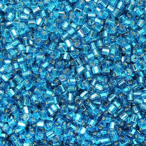 Toho Size 11 Hex Seed Beads 10g - Silver Aqua Teal