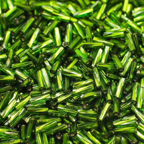 FGB glass seed beads silver lined olive 50g — 50g pack, ideal for bead weaving, embroidery, and jewelry making