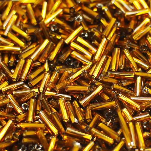 FGB glass seed beads silver lined topaz 50g — 50g pack, ideal for bead weaving, embroidery, and jewelry making