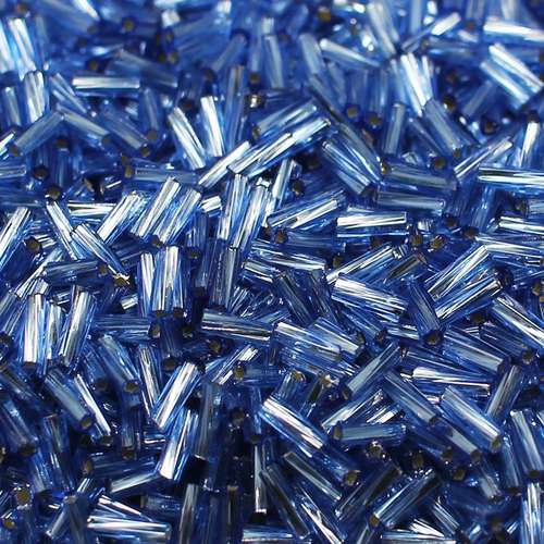 FGB glass seed beads silver lined sapphire 50g — 50g pack, ideal for bead weaving, embroidery, and jewelry making