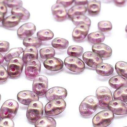 10g Czech glass Rulla beads halo cherub — two-hole beads for jewelry making and bead weaving