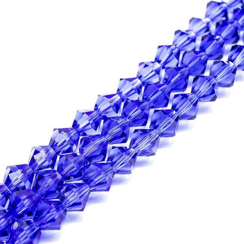 8mm crystal bicone beads sapphire — faceted for jewelry making and beadwork