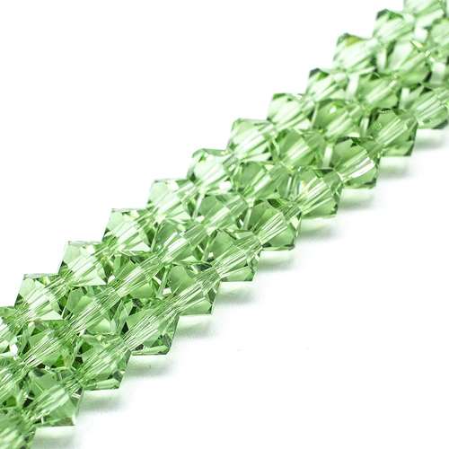 8mm crystal bicone beads light green — faceted for jewelry making and beadwork