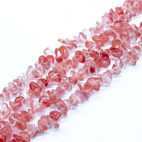 resin druzy bead cherry quartz 32" string — sparkling cabochon-style stone ideal for jewelry making, pendants, and craft designs