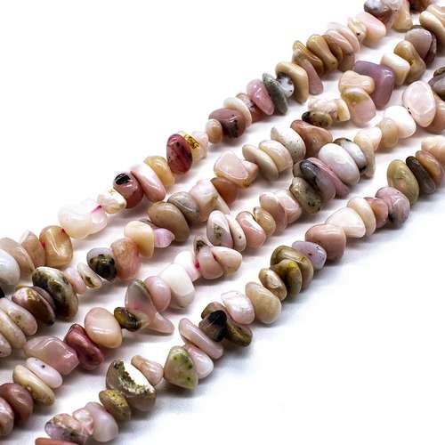 resin druzy bead pink opal 32" string — sparkling cabochon-style stone ideal for jewelry making, pendants, and craft designs