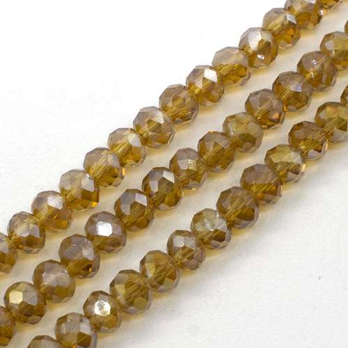4mm crystal beads dark champagne — faceted for jewelry making and beadwork