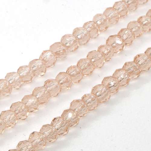 4mm crystal beads pink ab — AB finish, faceted for jewelry making and beadwork