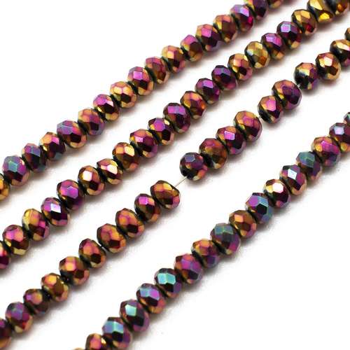 3mm crystal beads autumn rainbow, pack of 150 — faceted for jewelry making and beadwork