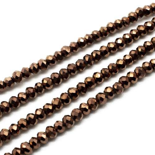 3mm crystal beads bronze, pack of 150 — faceted for jewelry making and beadwork