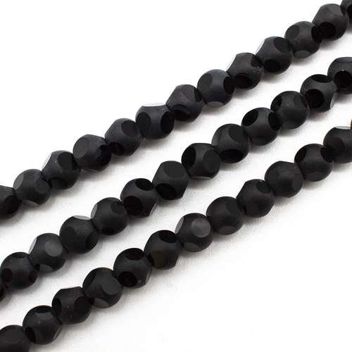 Synthetic Onyx Round Beads 6mm - Dice Design