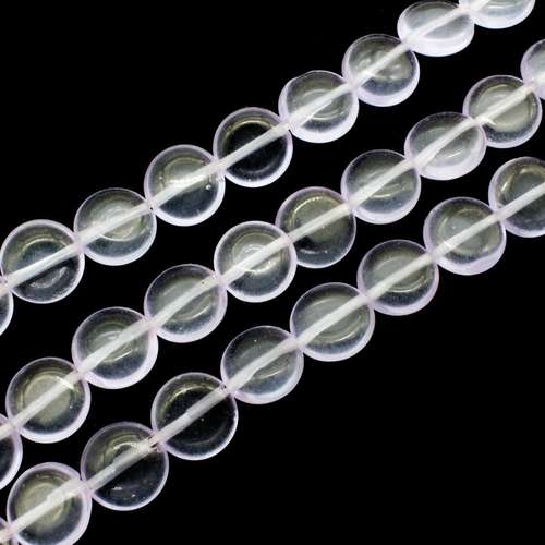 Opal Lilac Clear Flat Disc - 10mm
