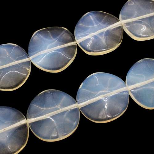 Opal White Curved Disc - 25mm (6mm Thick)
