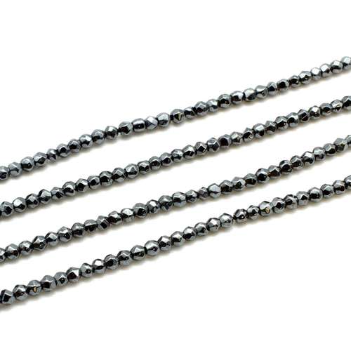 2mm hematite beads — for jewelry making, crafting, and beadwork projects