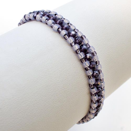 Lara Crystal Bracelets Kit tanzanite bracelet making kit — DIY set with beads and instructions for creating handmade jewelry