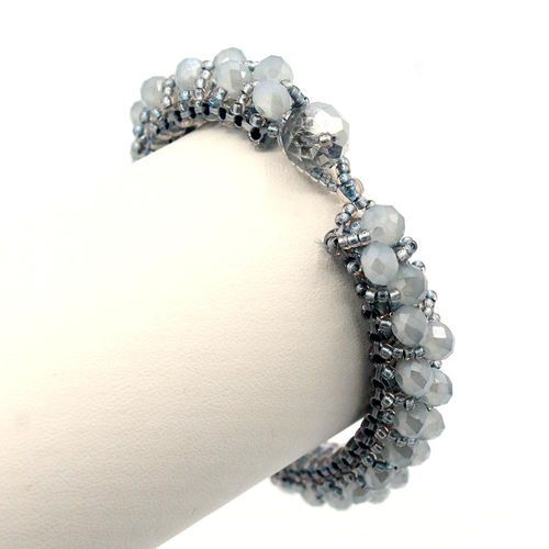 Grace Bracelet Makes 2 pewter grey bracelet making kit — DIY set with beads and instructions for creating handmade jewelry