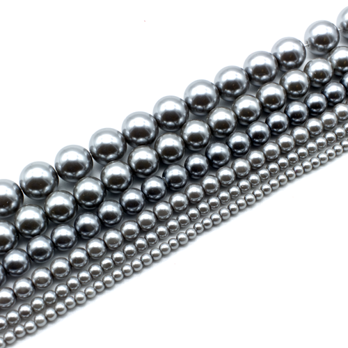 Christmas Tree Glass Pearls Beads Only - Silver