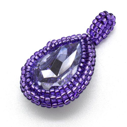 Sapphira Pendant purple jewelry making kit — DIY set with beads and instructions for creating handmade jewelry