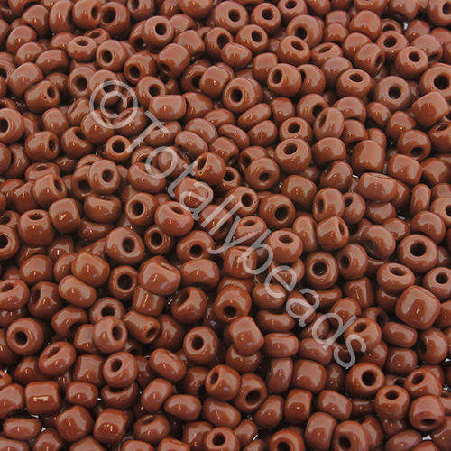 Seed Beads Opaque Brown - Size 8 100g