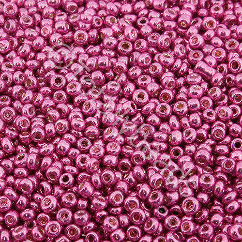 Seed Beads Metallic Pink - Size 11 100g