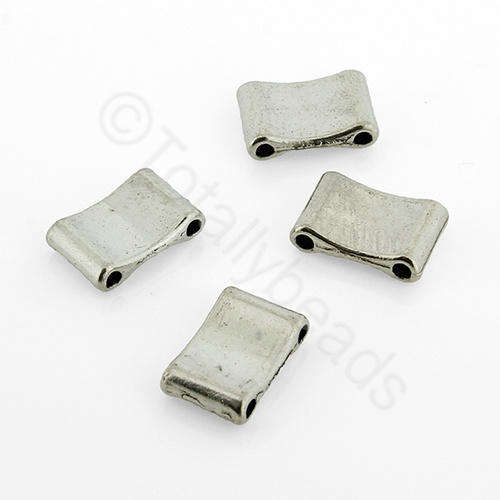 Antique Silver Metal Spacer Bar 12x8mm 20pcs