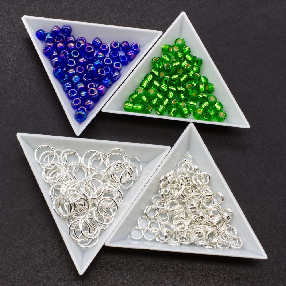 Cleo Chain Maille Bracelet makes 2 silver bracelet making kit — DIY set with beads and instructions for creating handmade jewelry