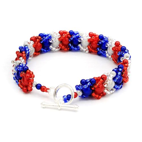 Flat Spiral Bracelets Kit jubilee makes 6 bracelet making kit — DIY set with beads and instructions for creating handmade jewelry