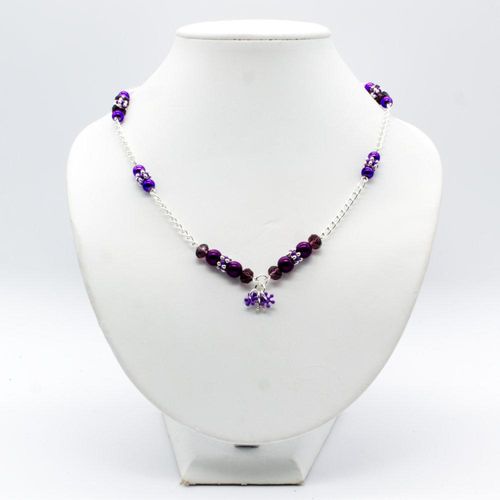 Esme Necklace purple necklace making kit — DIY set with beads and instructions for creating handmade jewelry