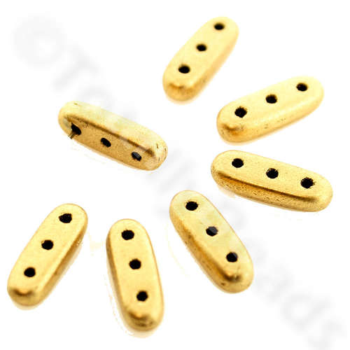 10mm Czech glass glass beads matte metallic flax — pack of 30, high-quality two-hole beads ideal for jewelry making, bead weaving, and cr…