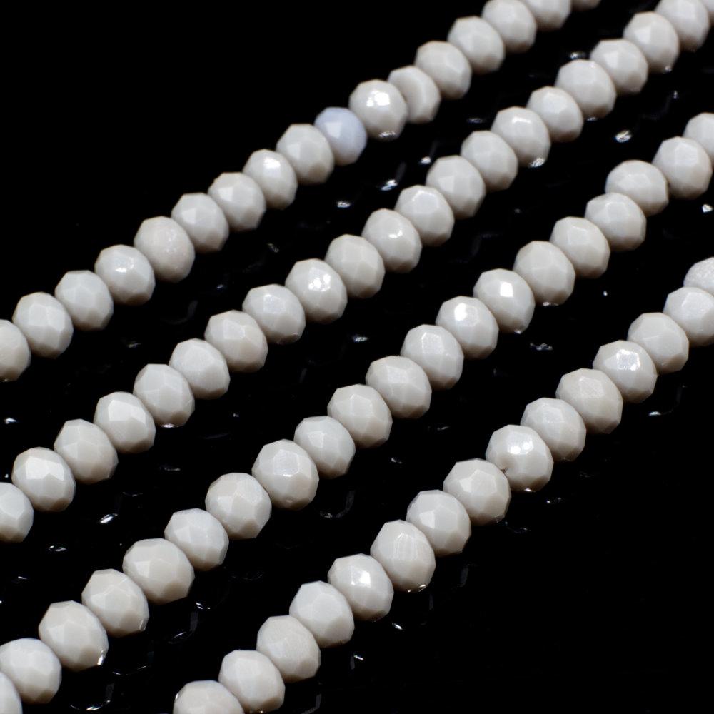 3.5mm crystal beads opaque grey, pack of 150 — faceted for jewelry making and beadwork