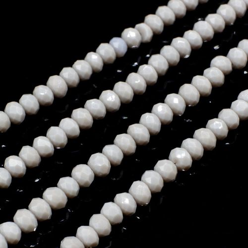 3.5mm crystal beads opaque grey, pack of 150 — faceted for jewelry making and beadwork