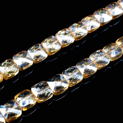 6mm crystal beads dark champagne, pack of 20 — faceted for jewelry making and beadwork