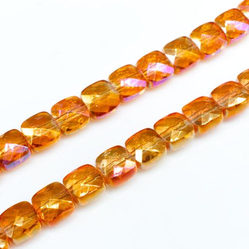 6mm crystal beads auburn, pack of 20 — faceted for jewelry making and beadwork