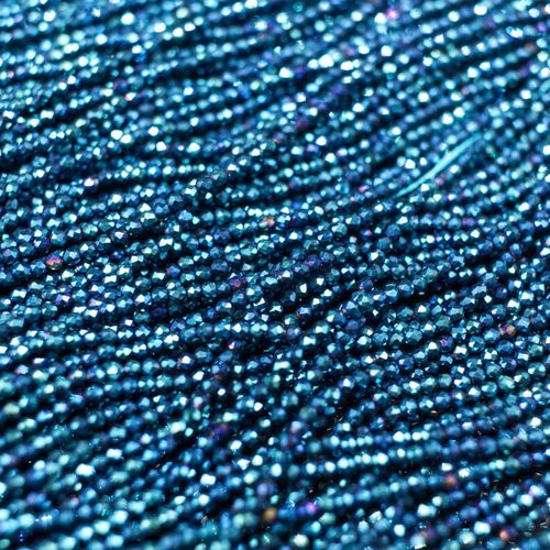 1.5mm crystal beads blue iris — faceted for jewelry making and beadwork