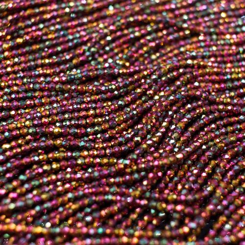 1.5mm crystal beads mermaid pink — faceted for jewelry making and beadwork