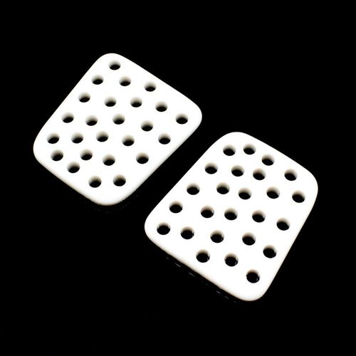 Sieve pendants White 2pcs 34mm for jewellery making