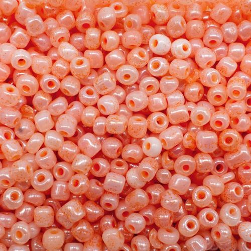 Seed Beads Pearl Shine Light Orange - Size 6 100g