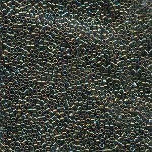 size 11 Miyuki Delica seed beads metallic green db024 5g — 5g pack, premium Japanese cylinder beads perfect for bead weaving, embroidery,…
