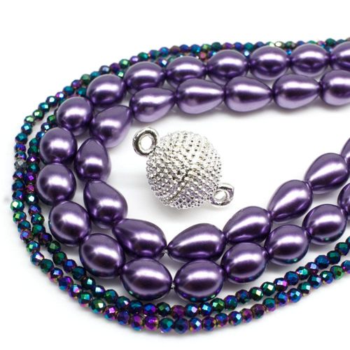 BC Week 36 Cartwheel Loving Lavender 1 x 12mm for jewellery making