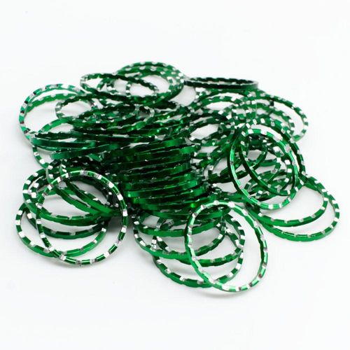 Aluminium Coloured Rings 20mm Green 10pcs for jewellery making