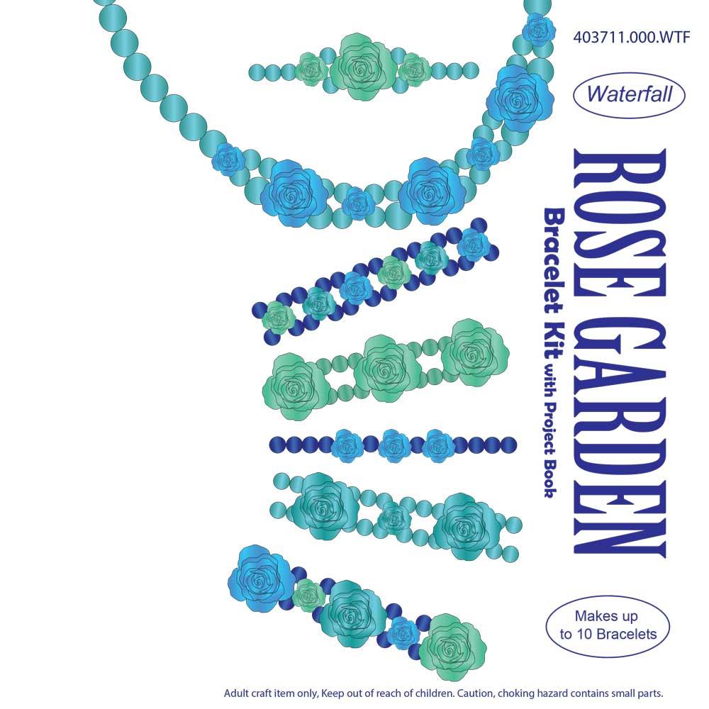 Rose Garden Bracelet Kit Aqua Craft Hobby Jewellery Supplies Rose Garden Bracelet Kit Aqua Craft Hobby Jewellery Supplies Totally Beads