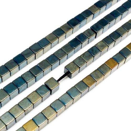 4mm hematite cube — for jewelry making, crafting, and beadwork projects