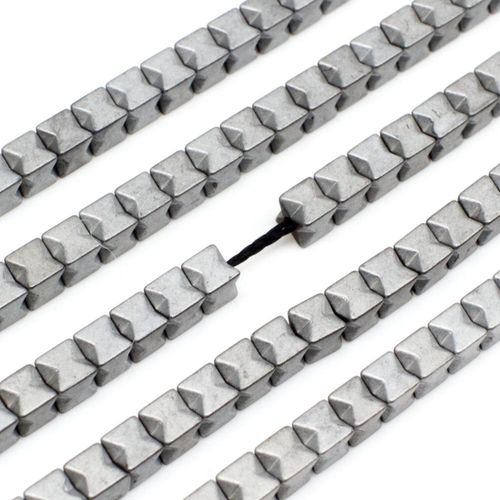 3mm hematite cube — for jewelry making, crafting, and beadwork projects