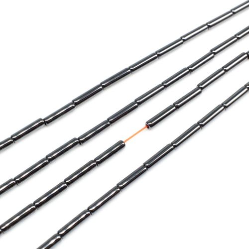 2x8mm hematite beads — for jewelry making, crafting, and beadwork projects