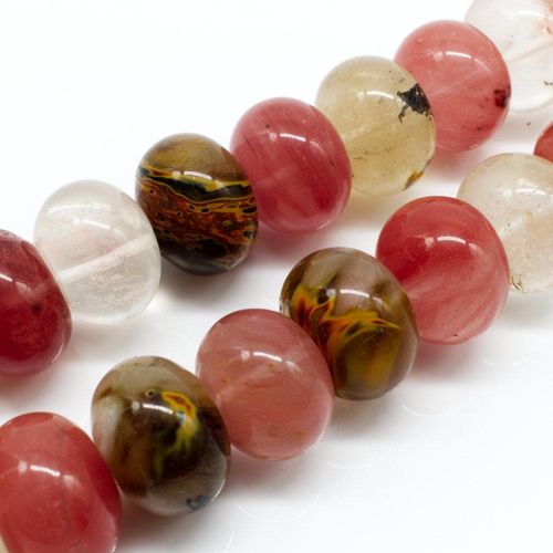Volcano Glass Beads 18mm Rondelle Mixed Colours for jewellery making