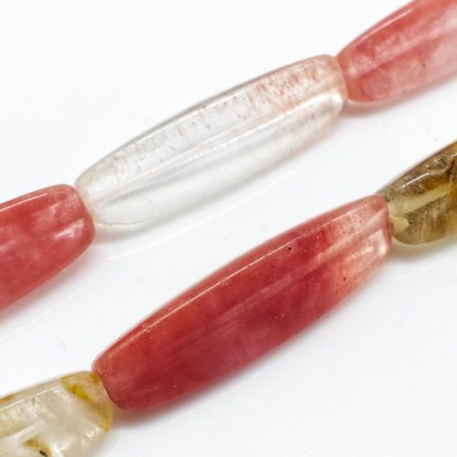 Volcano Glass Beads 40mm Triangle Rice Mixed Colours for jewellery making