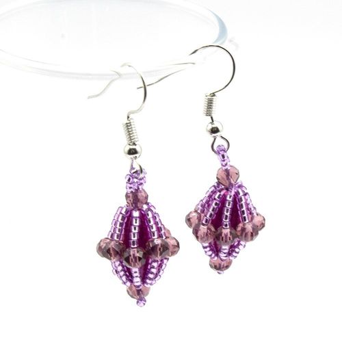 Elora Jewellery Set amethyst fuchsia jewelry making kit — DIY set with beads and instructions for creating handmade jewelry