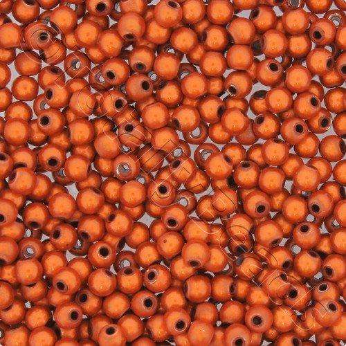 4mm Miracle acrylic round beads 4mm round orange 120pcs — pack of 120, reflective 3D-effect beads ideal for jewelry making, crafts, and d…