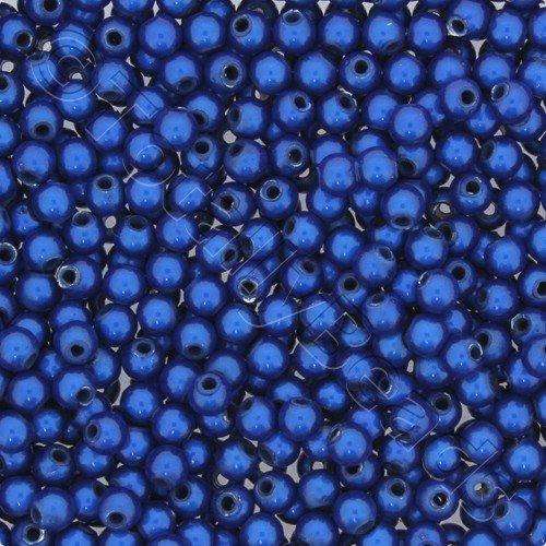 4mm Miracle acrylic round beads 4mm round royal blue 120pcs — pack of 120, reflective 3D-effect beads ideal for jewelry making, crafts, a…