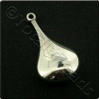 Acrylic Antique Silver Bead - Droplet - 32mm